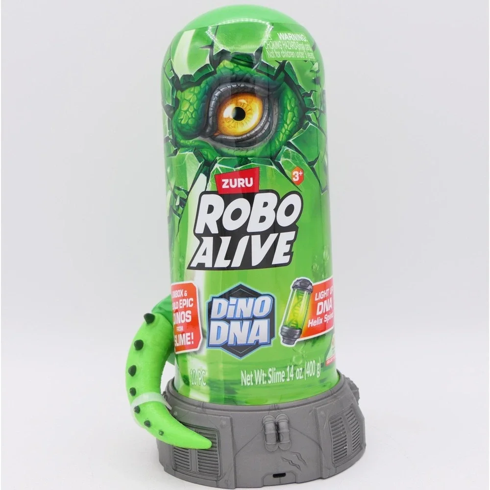 Zuru Robo Alive Dino DNA Green Sealed Blind Tube Unbox & Build Dinos From Slime
